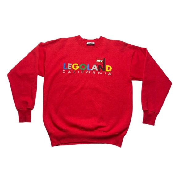 Vintage 90’s Legoland California Crewneck Sweatshirt Red Size Medium - Picture 1 of 6